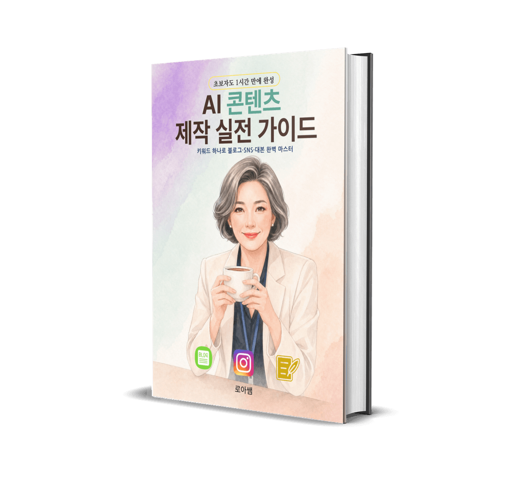 초보자도 1시간 만에 끝내는 AI 콘텐츠 워크플로우 시스템 전자책 3D 목업